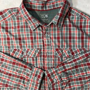 Mountain Hardwear Men's XXL Canyon Plaid Long Sleeve Lightweight Fishing Camping